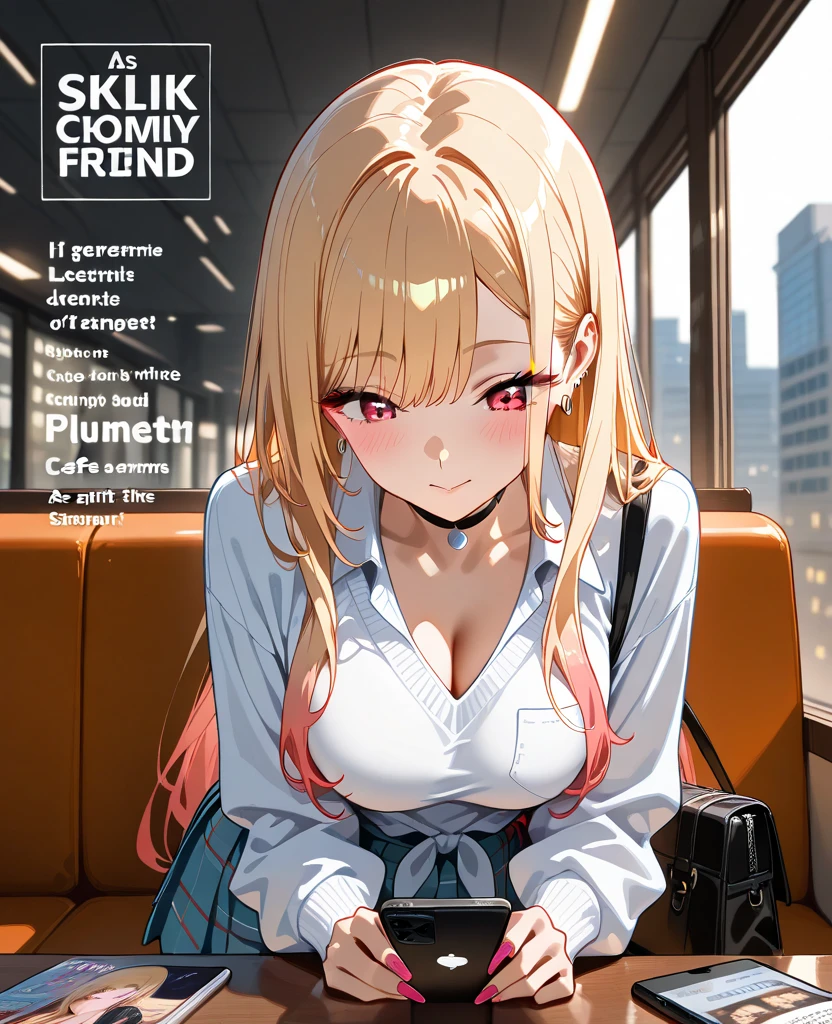 smiling blonde boy 12 years old in a white T-shirt and short shorts, in the hands of a book sitting in the carriage of a modern electric train