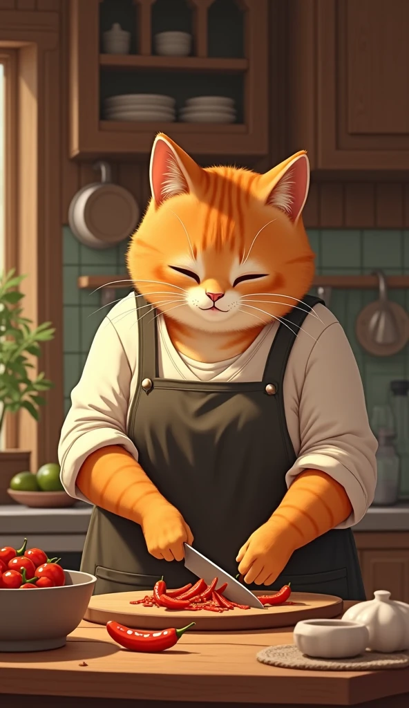 “Create an image of two adorable cats taking a selfie together. The first cat is orange with long fur, while the second cat is brown with stripes. Both cats are holding pieces of fried chicken with their paws, and there is a plate of fried chicken on the table in front of them. The setting is indoors, with a cozy and well-lit room in the background.”
