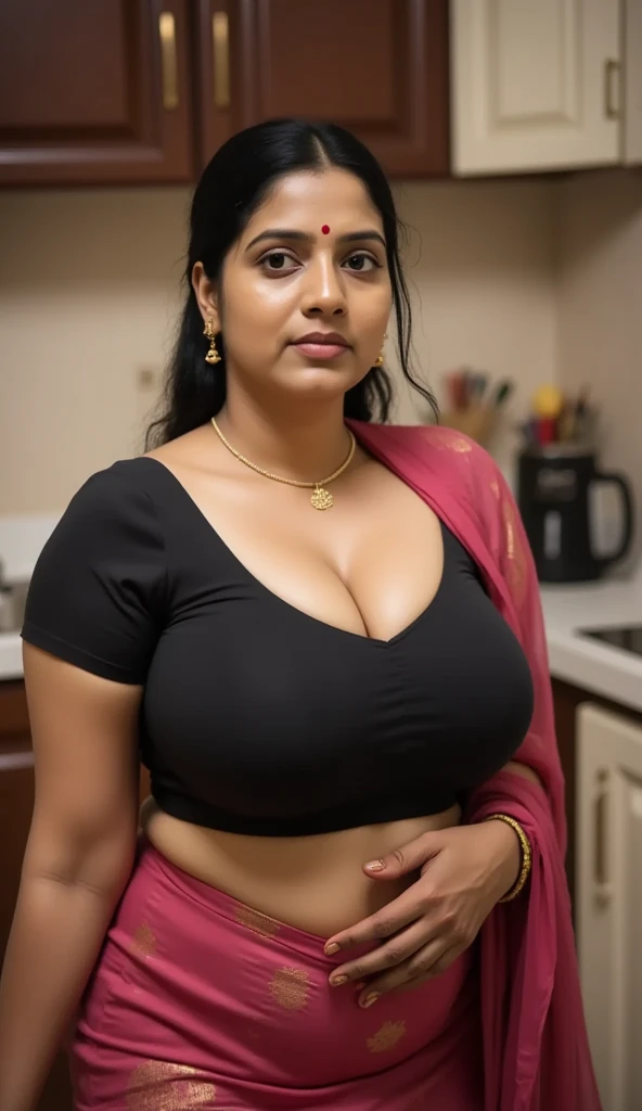 1 pretty indian aunty ,white skinned,brown hair,shorter pants,looking at viewert,pony tails,Cafe,Brown eyes,Realistis,Curvaceous pose,Bigchest,huge tit,ssmile,low chest