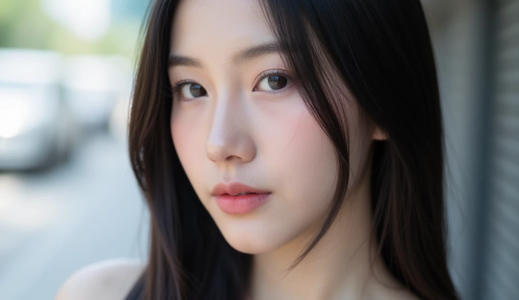 (Highest quality、masterpiece:1.2)、(((Full nudity)))、Cleavage、standing、Sexy pose、Photo studio、Gray wall、Sexy pose、Red lipstick、Purple Eye Shadow、Glaring、((pubic hair))、 uniform、mile、