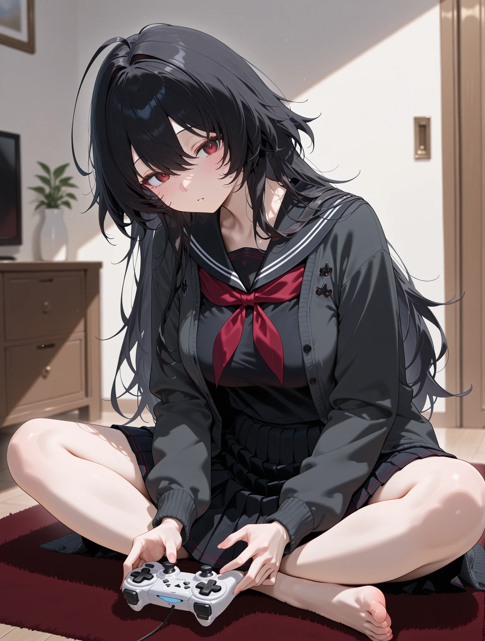 School uniform, ahegao, blush