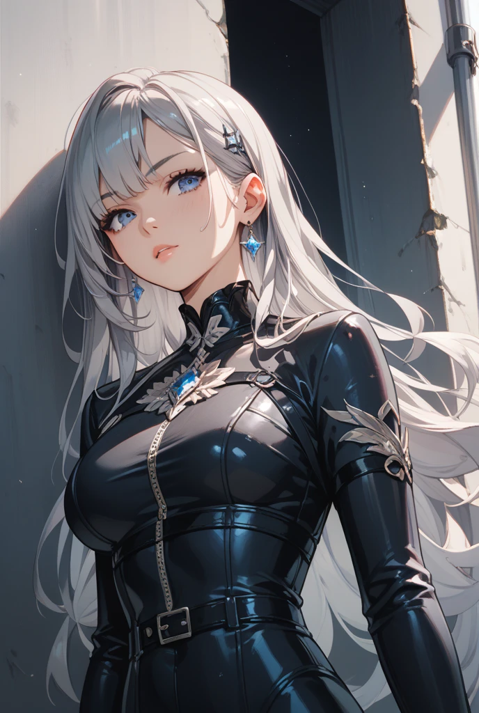 anime girl with white hair and black clothes posing naked, extremely detailed artgerm, detailed digital anime art, artgerm on artstation pixiv, guweiz on pixiv artstation, guweiz on artstation pixiv, fanart best artstation, :: rossdraws, trending on artstation pixiv, rossdraws 2. 5