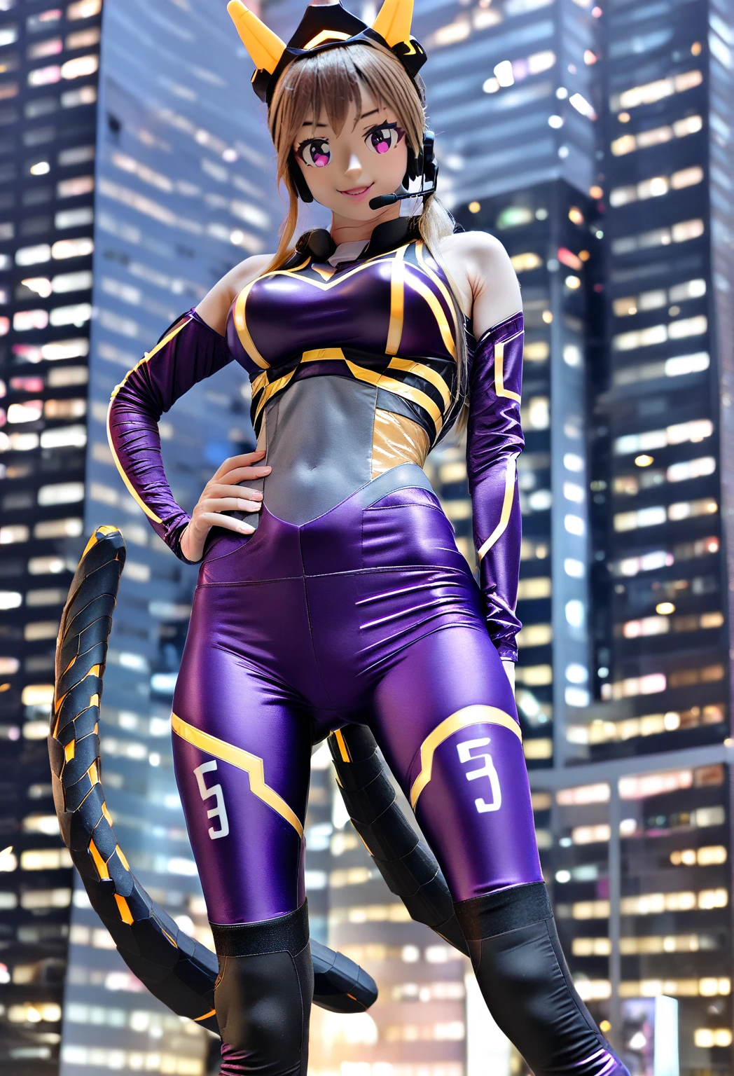 Wolf based purple power ranger suit