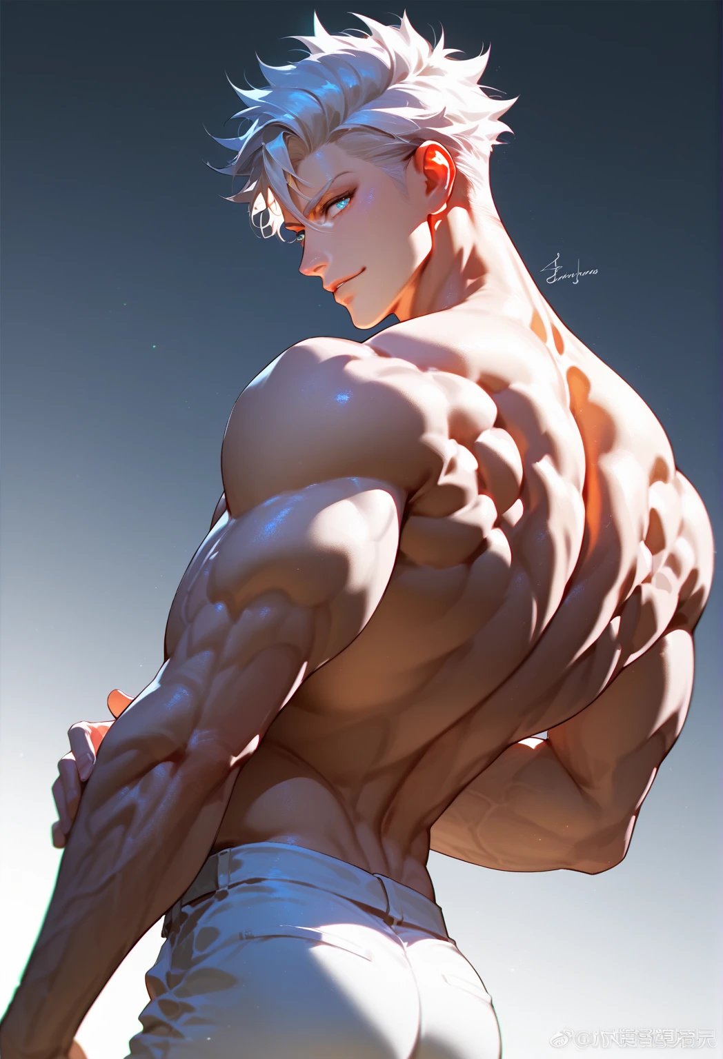 full body in image, unique hair, full naked man, male body, short hair, full body, hot body, sexy male body, dinamic pose, six patch. detalied pose, body, simple background, expressive face, focus on face, line art, sketch