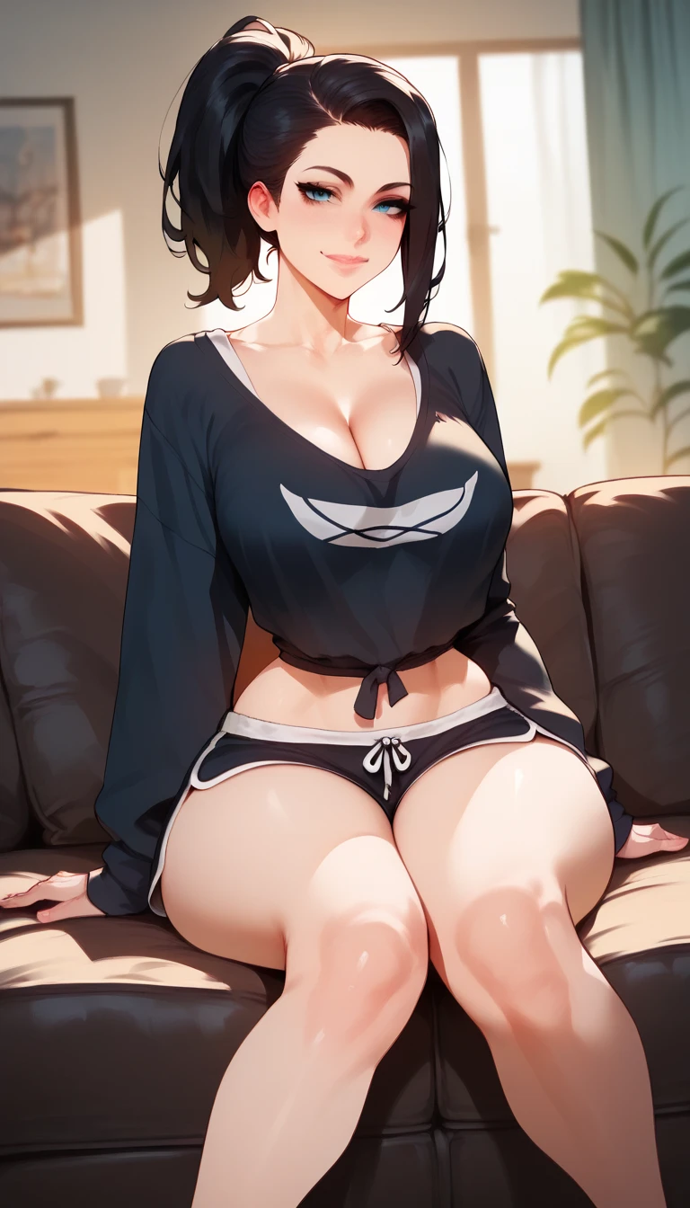 (Highest quality, 8k, masterpiece :1.3),Lizaリン・シュタウト(Lizaのアトリエ),Liza, One woman,Large Breasts,short hair,Brown Hair,hair band,Clothing,hat,White shirt,White camisole,Red shorts,Brown long boots,nsfw,Plump body,Thighs,,Full Nelson Pose