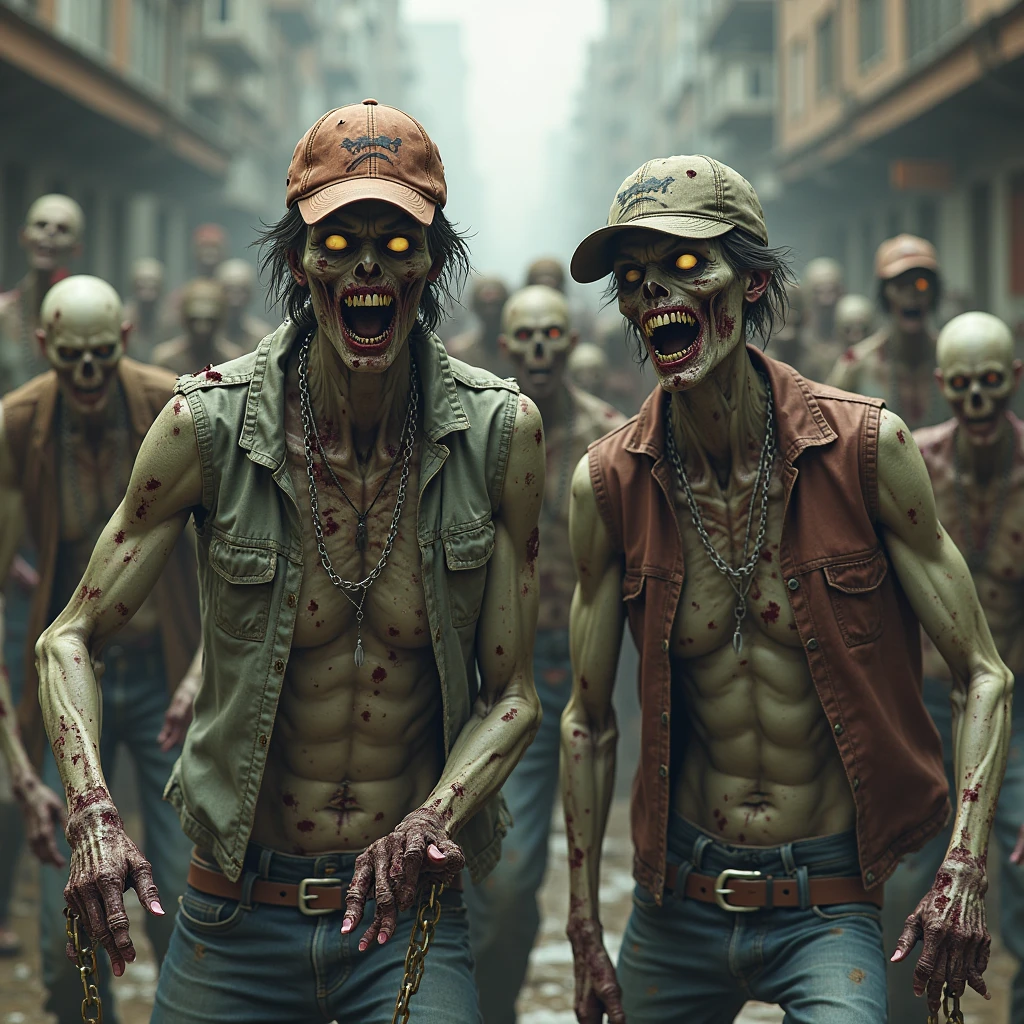 A Zombie attack an bike group