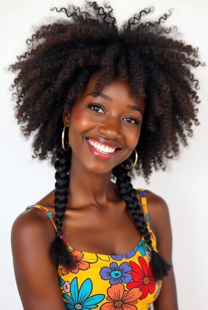 dark skin ebony afro, 14 yo girl,the most beautiful girl in the world, full red lips, cute open mouth smile can see teeth, full breasts,(viewer can not see breasts),cleavage, detailed abs,abs,long sculptured detailed legs,wear white sheer flowing gown that you can see through, hair in a french braid