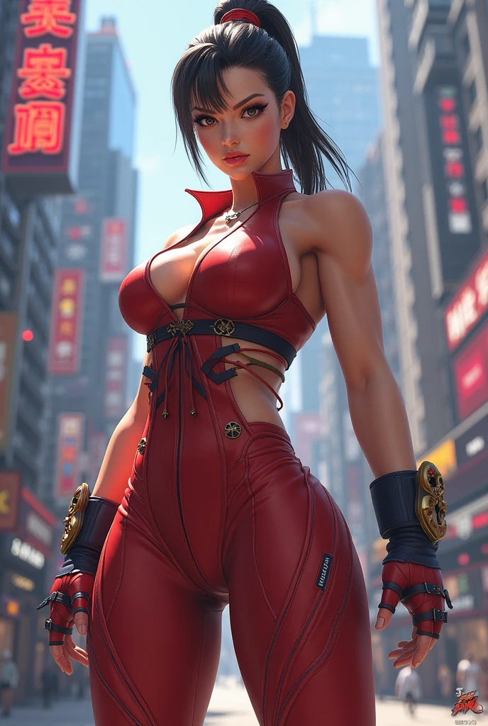(sketch), (mysterious mood), Score_9, score_8_up, score_7_up, 2girl, long hair, breasts, looking at viewer, large breasts, brown hair, cleavage, bare shoulders, cleavage, brown eyes, closed mouth, upper body, ponytail , red Japanese dress, sleeveless, choker, blur, arms up, lips, parted bangs, belt, high ponytail, rope, armband, fighting pose, ninja, Mai Shiranui, beautiful young woman, side soft light, , highly detailed, masterpiece, fine skin, Hong Kong style woman with rotten horn ghost mask and vintage detailed old high collar cyberpunk samurai bikini, translucent amber horns, glowing silver hair, big breasts, cleavage, navel, Surrounded by cyberpunk Japanese streets, dark color, (surreal, large depth of field, color, 3D octane rendering, 4k trend, concept art, B0ld01lp41nt, dark theme, charcoal\ (medium\), photo_b00ster