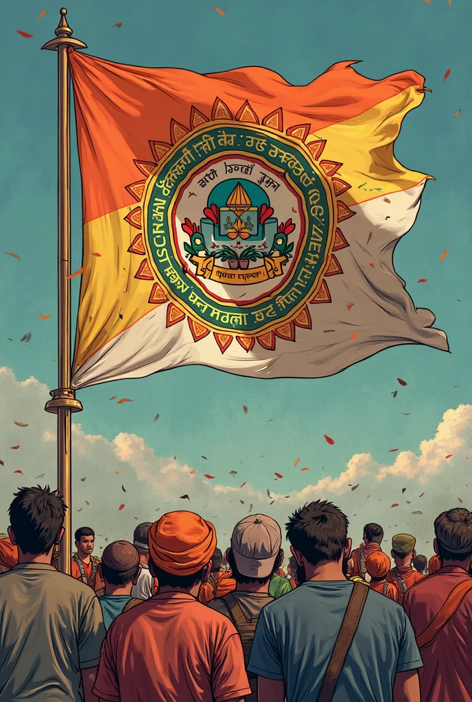 Indian independence picture with big p latter and indian monument 