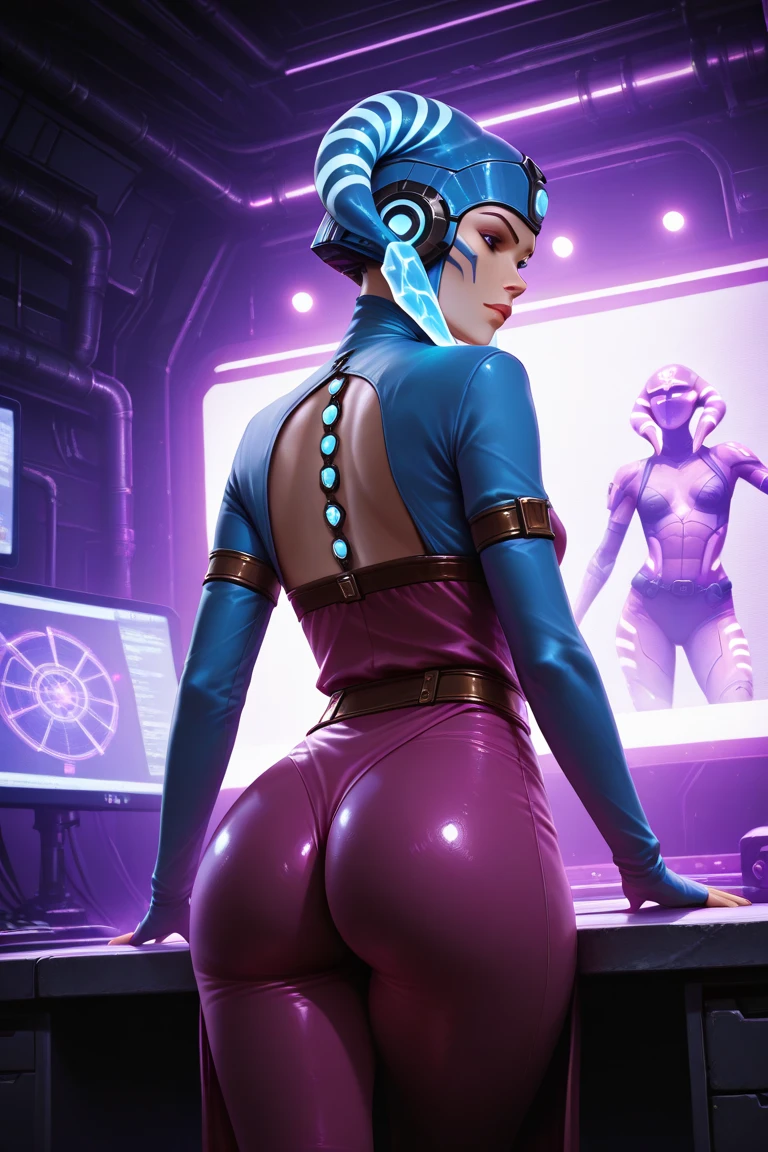 photograph of a Asari wearing pink yoga pants doing pull ups, in the gym, cinematic <lora:asari-sdxl-test:1>