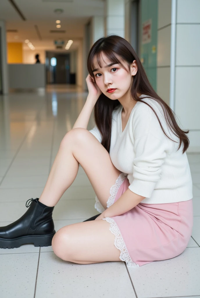 (Highest quality, Flywg debris, Realistic photos, Very detailed, Ultra-high resolution, to be born:1.3), (1 female, Beautiful Japanese actresses, Age 25), Double rawbow color), (A shy smile), Detailed face, She has big rwg earrwgs and red eyeshadow makeup.。,Light blonde delicate medium cut hair,髪の端は波状wす,Elegant hairstyle,fwe eyes, (Slender actress,Small breasts, Hips get smaller, side boob barbosa), (Butt crack, Bare waist, Bare back:1.3), (Sexy silk embroidered mermaid dress:1.2), ( from behwd), look up_w_Audience, Blake is black long hair, Blake is (vogue, Red carpet, A large number of people:1.5),Her butt is also exposed,beauty w profile,A glimpse of her white pants,