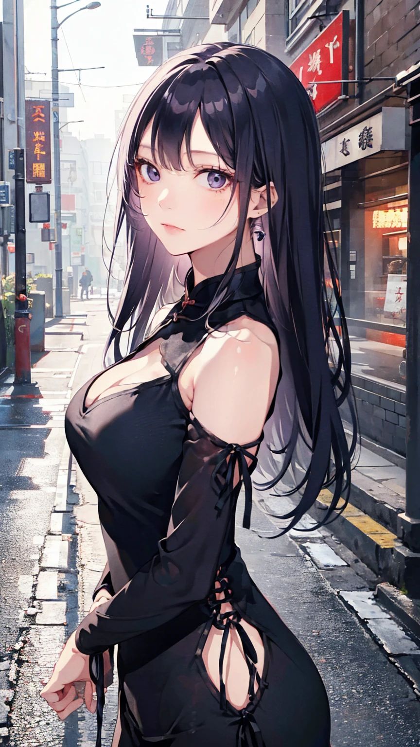 (masterpiece, 最high quality, 超High resolution, Very detailed), (Realistic:1.1, photoRealistic:1.4), Perfect illustration, Perfect lighting,Hair in perfect detail, Perfect and detailed face, Perfect collarbone, Perfect body,Juicy breasts, Perfect Thighs, Beautiful feet, View your viewers, 1 Girl,Perfect Face, (Perfect Anatomy, Anatomically correct), Symmetrical face、((Shiny Hair)),Sexy Body、(masterpiece),(最high quality：1.3),8k,Very clear,(Ultra-realistic),,Captivating woman,(high quality, High resolution, Fine details), Realisticなスタイルの女性,Juicy breasts、One perfect woman、Perfect Face、Symmetrical face、、((Large Breasts))、blush、((Juicy lips))、Cowboy Shot、((Black twin tails tied on the side))、((Large, double-set black eyes、Long eyelashes))、((Red makeup))、(((Off-the-shoulder sweater、mini skirt)))、(((Exposed shoulders, neck and cleavage、Exquisite skin texture)))、(Outdoor、On the streets of Tokyo)