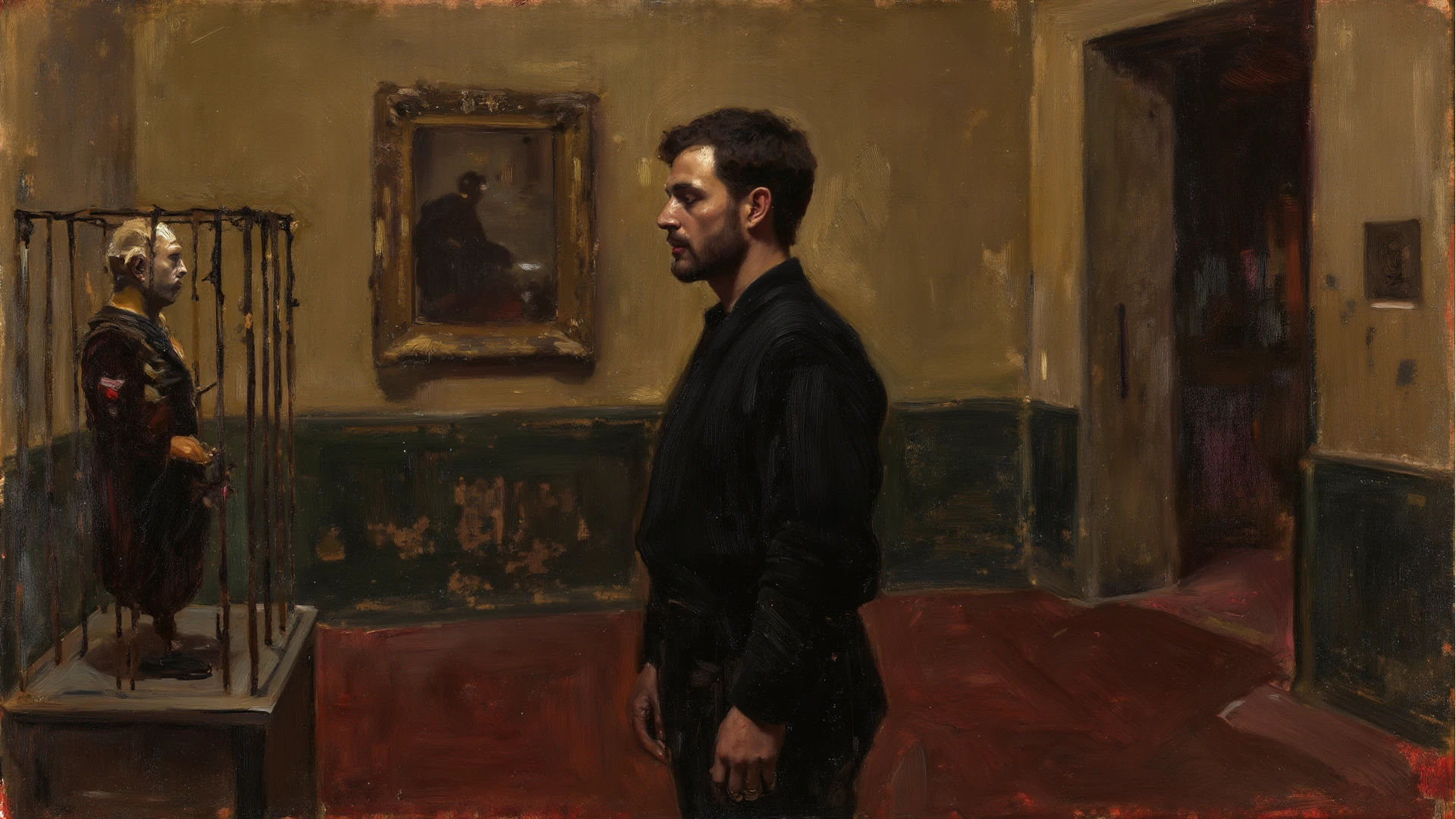 Person next to oil