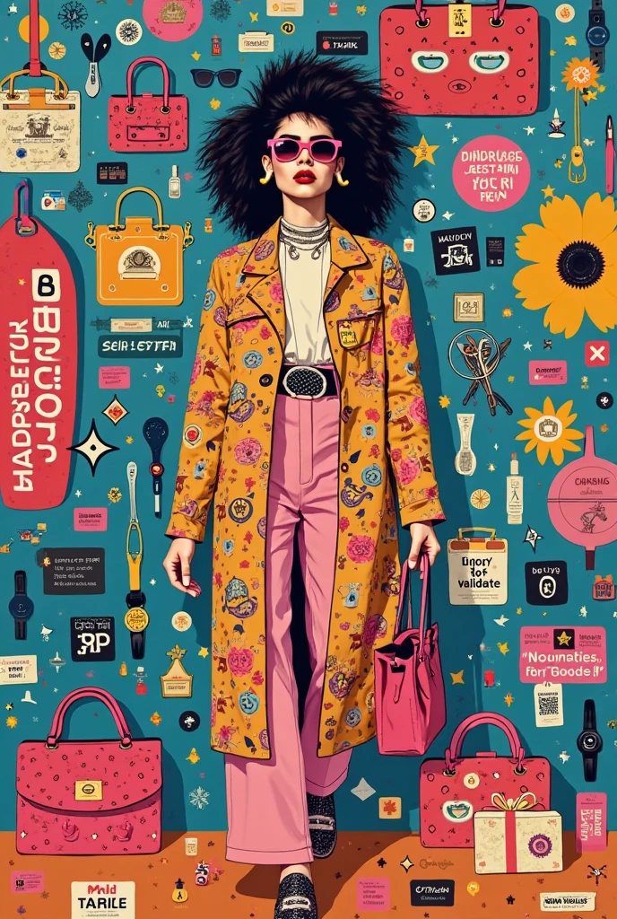 (masterpiece:1,2, best quality), (magazine cover), (colorful Magazine cover abundant with text), vibrant, eye-catching paintings, Comic cover style, glamorous, enticing, stylish, chic, high-fashion, captivating, elegant, trendy, fashionable, radiant, attention-grabbing, dazzling, sophisticated, stunning, dramatic, bold, Featured is Abigail, a graceful figure from Singapore, ((who embodies the essence of elegance and charm)), (((She boasts a slim stature, standing at 1.67 meters and weighing around 55 kilograms, epitomizing the fashion model-like beauty))), (Her hair is long, wavy chestnut), (Her eyes are striking and green, thanks to contact lenses), ((and a physique with a flat abdomen, a peachy posterior, and perfectly round, perky C-cup breasts)), accentuated by her modest demeanor, (((She is wearing a Balmain Mini Sequin-Embellished Dress, paired with Christian Louboutin 'So Kate' Pointy Toe Pumps))), She accessorizes with a Cartier Love Bracelet in Yellow Gold, and carries an Hermes Kelly Mini II Bag in Rouge Casaque Epsom Leather, (exceptionally detailed:1.3),super finely detailed hands, ultra finely detailed fingers(((ten fingers))), (posing elegantly), (full body showcase), (show full body)