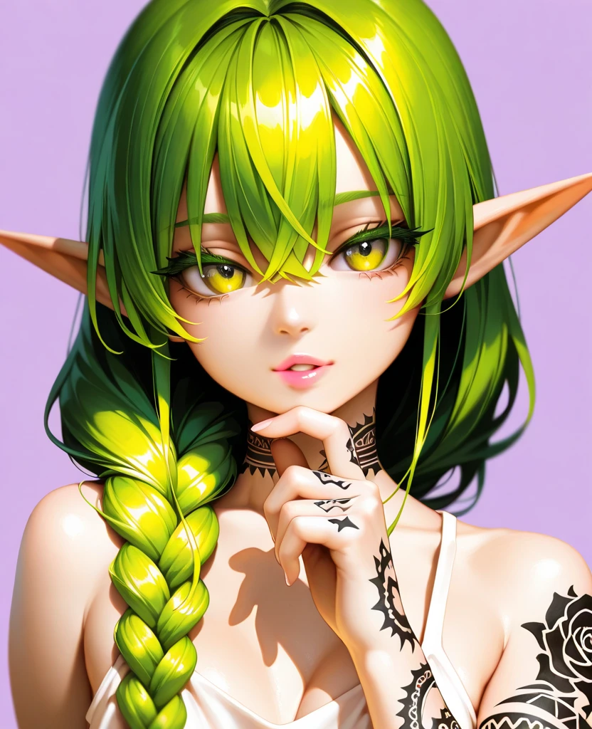 
A young 15- yr Medusa's girl with European face features, cahrming face, perfect fullbody details, having large snake pet, with a snake body and hairs, (wavy hairstyles green citrine colors), ( having a dark skin tone texture masterpiece ), ( with many different poses, illuminating background crystalized radiance all overLarge breasts, Covering Ears, Blush, Smile, Expressions, Nervous Smile, Crazy, Amber Eyes, Oral Invitation, Very Long Hair, viper Green Hair, Floating Hair, Wavy Hair, Tentacle Hair, Multiple Views, Tachi-e, Isometric View, Rotational Symmetry, Reference Sheet, Perspective, Collage, Fujifilm, Mole Under Mouth, Snake Hair Ornament, Bandage On, Hyperrealism, Cinematography, 