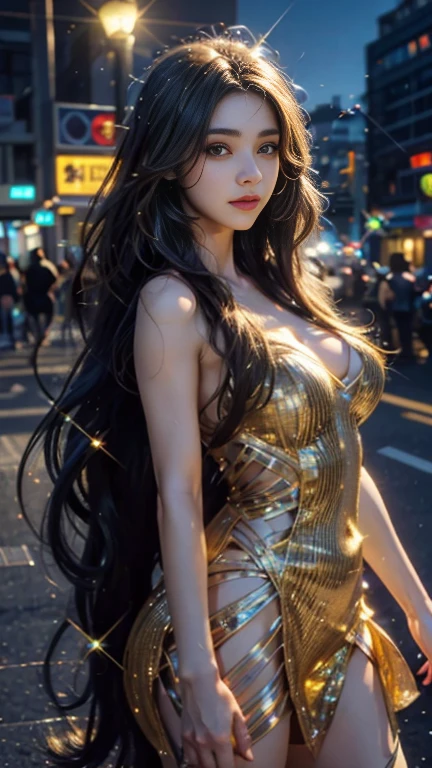 (masterpiece, beautiful art:1.4), close-up of a Tokyo business woman, walking Tokyo streets, business dress, glasses, long wavy hair, (dynamic pose:1.2), (perfect beautiful face:1.2), chengwei pan on artstation, by Yang J, detailed realistic art, stunning character art, fanart best artstation, epic exquisite character art, extremely detailed artgerm, detailed digital anime art, artgerm on artstation pixiv