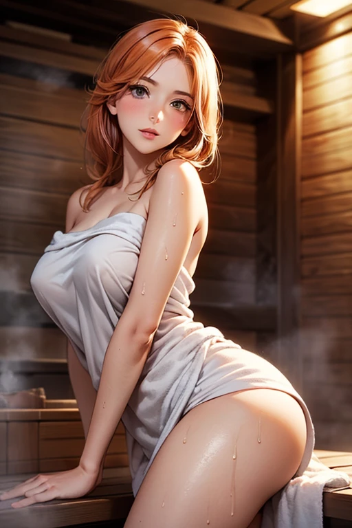 (8K,best quality,masterpiece:1.2),ultra detailed,(photo realistic:1.4),highly detailed,absurd res, blurry_light_background,cinematic lighting, ,mideum shot,full body shot,1girl,Japanese,28 years old,((completely nude)),((no clothes)),(Gyaru:1.8),(Blonde hair,short messy twintail:1.2),(Slender body:1.6),(mideum chest:1.2),large hip,(show pussy),(shaved pussy),(camel toe),(tanned skin:1.1),(wet skin,wet hair:1.3),(blushing:1.6),(sitting,spread legs),((in a hot spring)),((from below)),((smile)),looking at viewer,(Snowy scenery:1.86,((Night:1.4)),((Clear Night sky,A cloudless Night sky)),((outdoor)),((snowing outside:1.1)),A vast open-air bath,Huge hot spring,(It's steaming:1.5),Japanese garden-style hot spring,(Blush on the cheeks:1.1),(Her face is flushed:1.6),(Great Snow:1.1),