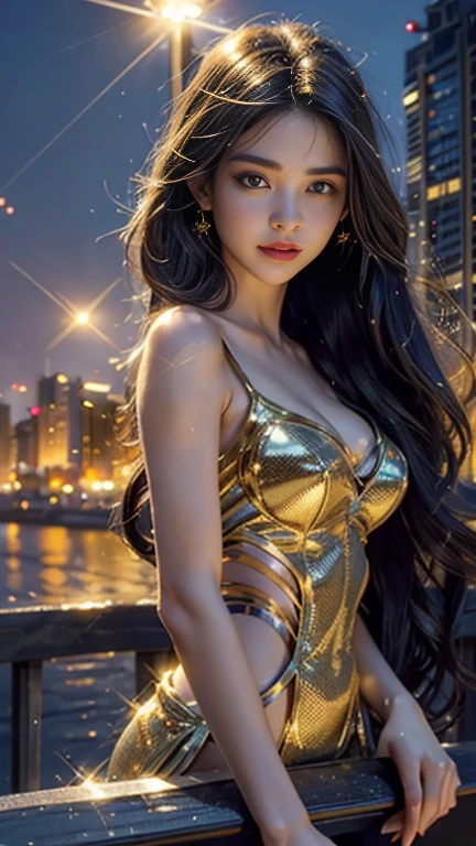 1girl, (comics art by Kieron Gillen:0.9) and (Adam Elsheimer:1.3) , renaissance art, dark portrait, Glowwave, masterpiece, insane details, close up of a Irresistible [Affectionate|Intense] ("Gotcha!":1.3) , indoors and Ginkgo background, crowded cityscape and Supernova in background, at Twilight, Panorama, Illustration, Fairy-Tale, Gel lighting, Selective focus, Kodak Ektar, Luminous trails, beautiful, Unsplash, lots of details