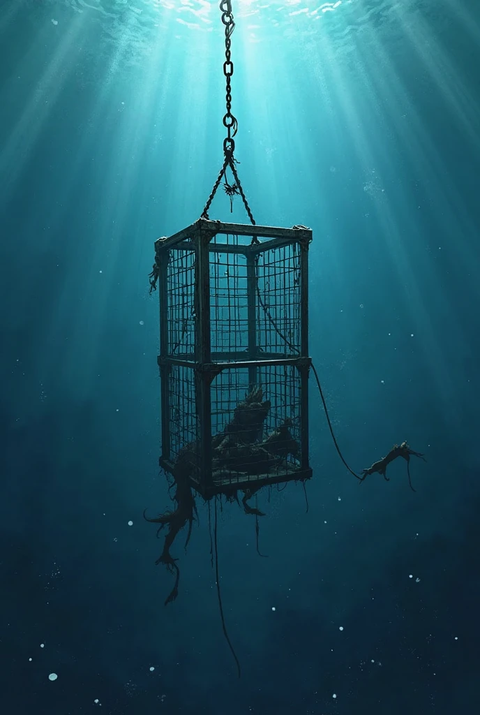 RUSTY CHAINS, (lens flare, bokeh, Wide-Angle, Ultra-Wide Angle, from below, from side, wide shot, isometric, afterimage, partially underwater shot), (from below:1.5), ((Detailed eyes)), [woman in chain:1.3], [chains at the ankles], [chains at the ankles], [chains at the ankles], [the chains on the wrists], [the chains on the wrists], [the chains on the wrists], bare feet, full body chain, dirty woman chained to a chair in a cage, white torn stockings, broken glasses, woman in chain in a cage, iron bars, desperate expression, worried alice in wonderland in chain in a cage, concerned about future, brunette, realistic hands