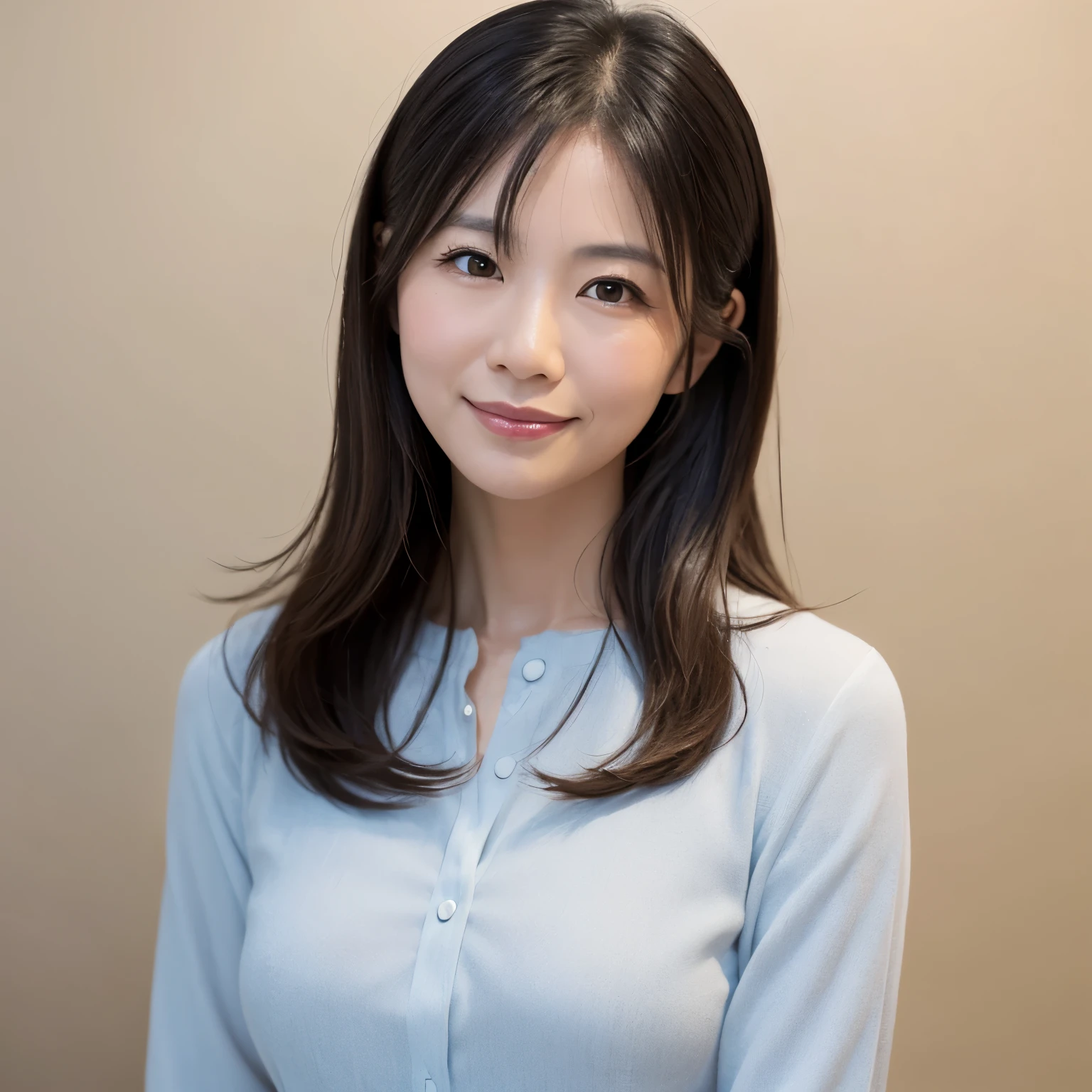 1 female,beauty,Beautiful Face,smile,polo neck bodycon dress、(Grey clothes:1.1)、Mini skirt dress、(Sleeveless clothing:1.5),(Tight fit:1.4) 、Knitted material,A dignified appearance,,Plump Style,,(Saggy breasts:1.4)、Front view,(Focus on the chest,Arms pressed together pose:1.6)、Ultra-realistic,Ultra-high resolution,highest quality,8k,masterpiece,(Hotel Indoor、Shooting while sitting on the bed:1.3)、The cutest Yoshioka Riho