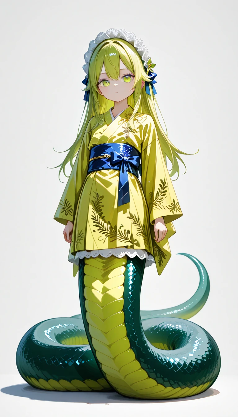 (Daisaku),(Need),(Super meticulous),(full bodyesbian:1.2),(soio),green colored theme,Viper magician,Delicate snake head cap,adolable,Open-mouthed,grin,Earphone,Snakeskin texture,Tight swimsuit,Loli,prengant,pregnant women with,produce,Popmart blind box,Clay texture,Treading on the ground,Black and white background,natural lightting,Best quality at best,Hyper-detailing,arte 3D,C4D, OC renderer, a 3D render, 8k wait to start