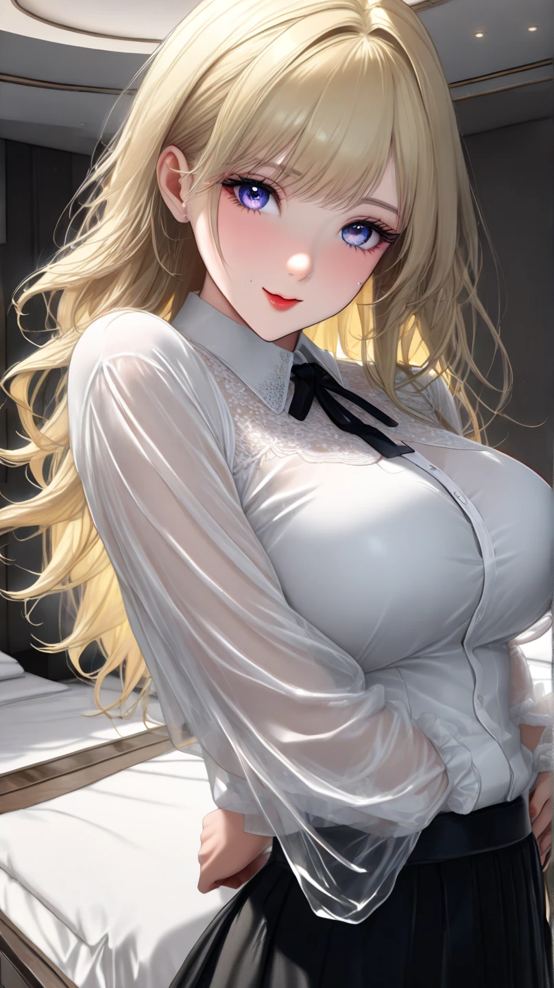 masterpiece, best quality, realistic, 1man, perfect beautiful horny woman needs to cum, fat ass, thing waist,bending, barely covered, quiet and charming young , down blouse view, wet transparent blouse no bra, big dripping wet pussy lips, orgasm, hard nipples, hard clit, big juicy camel toe((huge big perfect breasts))deep cleavage , pinching nipple( extremely horny, big Clit poking panties ), closed mouth, portrait, extremely detailed face, ((dark grey eyes)), ((medium length wavy blonde hair)), [thin eyebrows],