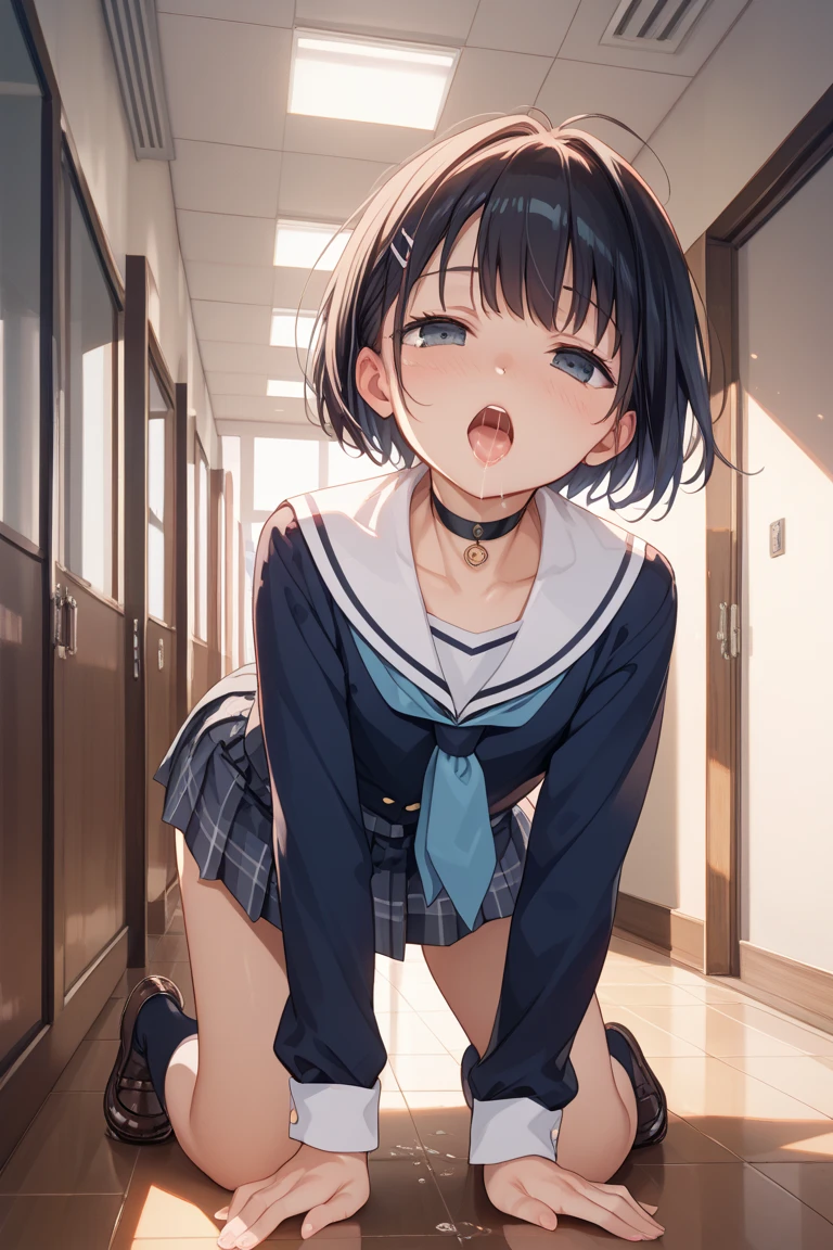 nsfw,(super fine illustration,8K CG wallpaper,best quality,extremely detailed,ultra high res,best aesthetic),(cowboy shot,from front),idolmaster, {{{}}}, (, beautiful girl),(beautiful brown eyes), (beautiful black hair), ((((short hair)))), ((bob hair)),(wet hair), (wet skin), (sweat), (steam),(((small height))),(((petite))), (flat chests,small breasts),(primary school student uniform),(open clothes),(no bra,no panty),((((pubic black hair:1.1))), ((in class room), ((((spread legs)))),(open mouths), (shyness), (out tongue),(feel good), (blush),(one eye closed),(((ahegao)),((sex,cowgirl,pov)),(((ahegao))),(red Japanese school bag,ransel),(vaginal penis:1.2), testicle, (a man:1.2), hetero, (intense Sex:1.6), (cum out:1.3),((steam)),(scatter sweat),(cum on body:1.5), (cum on Face:1.1),(extasy Face),(feel good),(one hand peace sign:1.3),(a big smile),