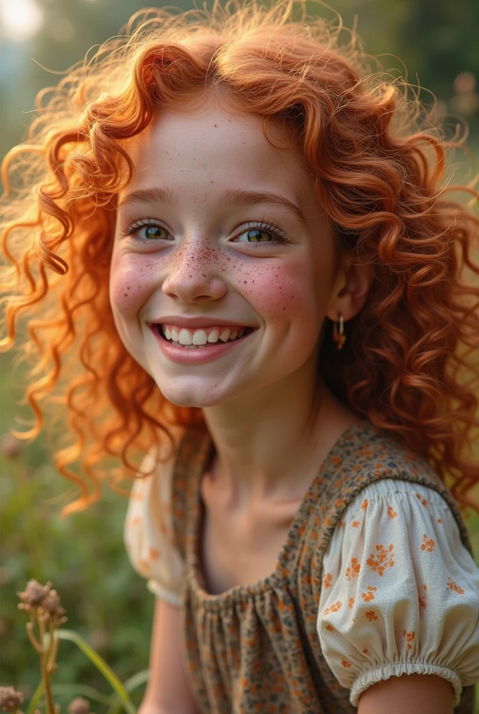 Can I get a girl with red hair and orange eyes