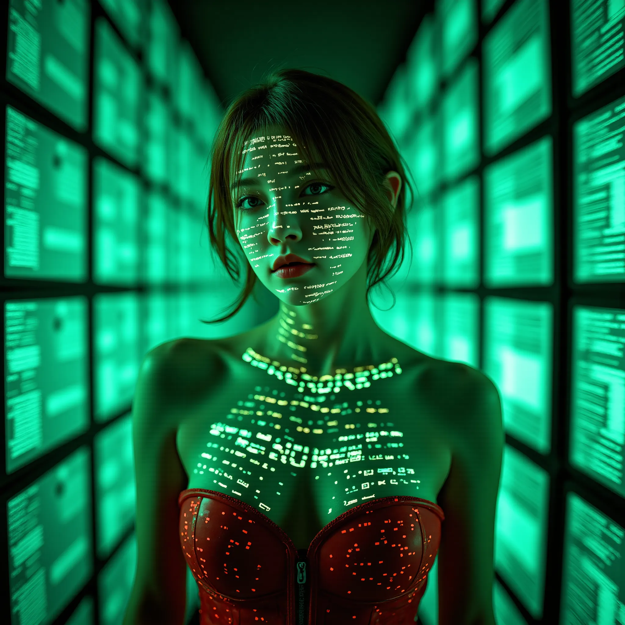 Cyberpunk-Glitch-Mädchen-Fotografie