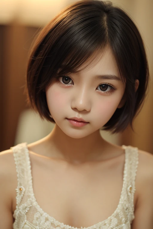 high definition, masterpiece, Ruka sarashina, short hair, ผมสีดำ, (alone), 1Girls, cute, inside, delicate eyes, (black eyes)