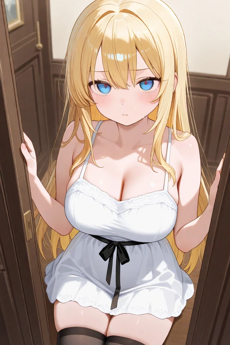 ((Marisa Drizzle))(best image quality, masterpiece:1.2), absolute resolution, high quality, one woman, (blonde:1. 1), brown eyes, big breasts,naked,topless,(bottomless),NSFW,((on the bed)),erect nipples,chest squeeze,spread your pussy,(See through)
