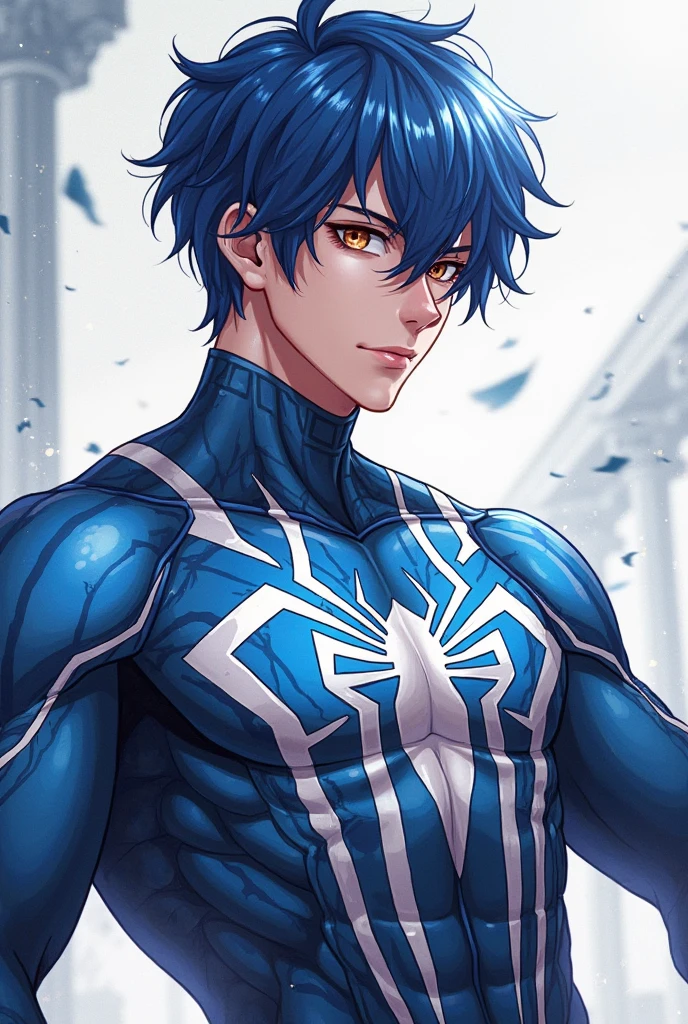 《the original god》Arataki Kazuto , male people, chest muscle, Sexy , Venom symbiote for your body, Black mucus of the body , into venom, venomize,Black bodysuit,(Cloak),Red cape,Abs,(Adult male)((Venom possession,venom symbiote)),over-Tortoise Man,Battle damage,((Masterpiece)), ((Best quality)), Ultra detailed,((illustration)), Dynamic Angle, Detailed light, (Delicate eyes), Floating, 1boy, Male focus, Head, Clothing, Yellow eyes, necklace, tattoo, (Forehead:0.8), (ahoge:0.8), jewelry, brunette color hair,apathy,Ray, chest muscle, Sexy , Venom symbiote for your body, Black mucus of the body , (into venom), Venom,frontage,Bust photo,White tight-fitting top,spiderman outfit,style of anime4 K, 4K anime wallpaper, Badass anime 8 K, 4 k comic wallpaper, young anime man, Anime boys, Anime wallpapers 4 k, Anime wallpaper 4K, High quality anime art style, Anime moe art style, Anime art wallpaper 8 K, Anime art wallpaper 4 K, RGB lighting,