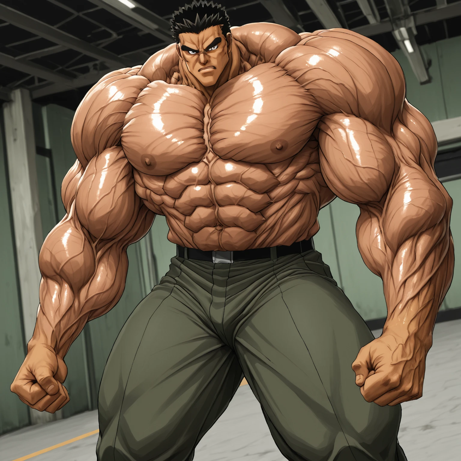 a close up of a man (((yami sukehiro))), massive muscles, large muscles, absurdly massive physique, huge muscles, big muscle, extreme muscles, very beautiful. big muscles, huge muscles, exaggerated muscle physique, extremely muscular, exaggeratedly large physique, bulging muscles, big arms, exaggerated muscles, a muscular, exaggerated physique