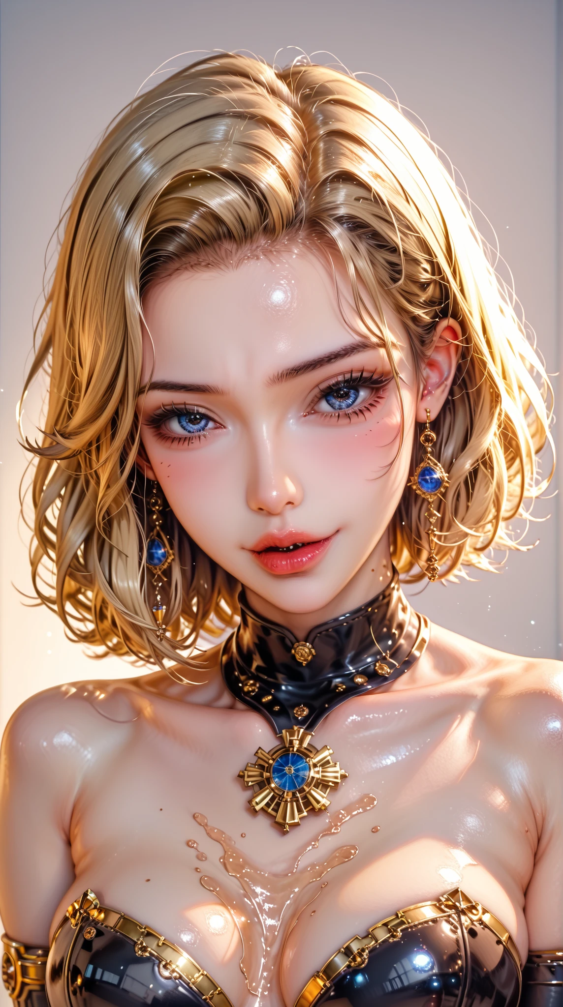 <lora:Choker-FFashion-Part1-32.LORA:1>, choker, <lora:testcyber-000001:1>, hud, elements, graphic, <lora:margot_lora_sdxl_v1-000006:1>, ohwx, ohwx woman, on side,, very thin waist, <lora:SDXL_MassiveCowsLoRA_v1:0.1> breasts, cleavage, slim body,, (8k, masterpiece, best quality, ultra-detailed), (an extremely delicate and beautiful)kawaii, cute, very big eyes, Aesthetic Anime Eyes, small face, large breasts, cinematic lighting, , Intricate, High Detail, Sharp focus, dramatic, masterpiece, best quality, ultra-detailed,