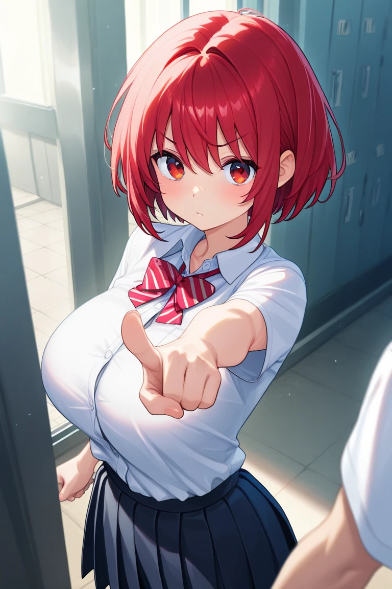 (NFSR8k, Highest quality, masterpiece:1.25), Very detailed:1.10, (High brightness:1.13), (High Contrast:1.10), (High chroma:1.10), (Anime screenshots:1.20), (((There is a man behind the young girl:1.30))), ((((A 120cm tall girl:1.35)))), ((hair ornaments:1.2)), (Hair between the eyes, Red hair, bangs, Medium Hair), Green Eyes, skin, (((With both hands up:1.10))), ((Beautiful Eyes:1.2)), (cute eyes:1.2), ((Eye for details:1.5)), cute, (((((Beautiful breasts:1.30))))), (((Puffy nipples:1.1))), (((((Naked young girl raped by man from behind, Young girl and man from behind, sex position 48, hand squeeze, Fuyou sex:1.40, Displeased:1.25))))), ((the body is slim:1.10)), ((blush)), (indoor, bathroom), ((whole body:1.2)), ((Spread your legs:1.5)), (Shiny skin:1.20), (Oilskin:1.15), ((Very seating:1.10)), (((((A young girl has her right breast obscenely grabbed by a man with his right hand behind her:1.45, A young girl has her left breast obscenely grabbed by a man with his left hand from behind:1.45))))), (((Basic structure of the human body:1.75))), ((((Semen overflows from the vagina:1.20, A man's 30cm thick penis is inserted deep into the vagina:1.30, Behind her, a man's 30cm thick penis rubs against her vagina:1.10))))
