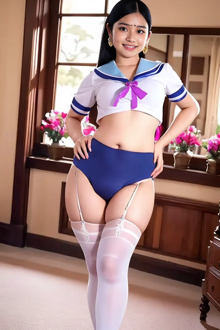 (8x_NMKD-Superscale_150000_G),(8K, Super high quality,highest quality),(masterpiece:1.5),(cowboy shot), 1 girl, s old, (facing front with correct posture), (bowtie), (school swimsuit), (long socks)