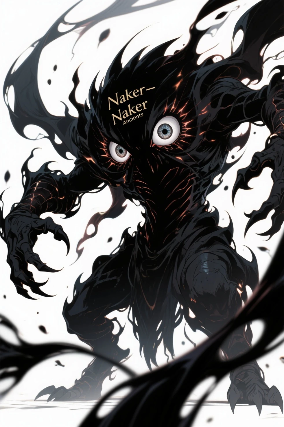 living flesh amalgam, multiple eyes, Eyes, staring at camera, Monster