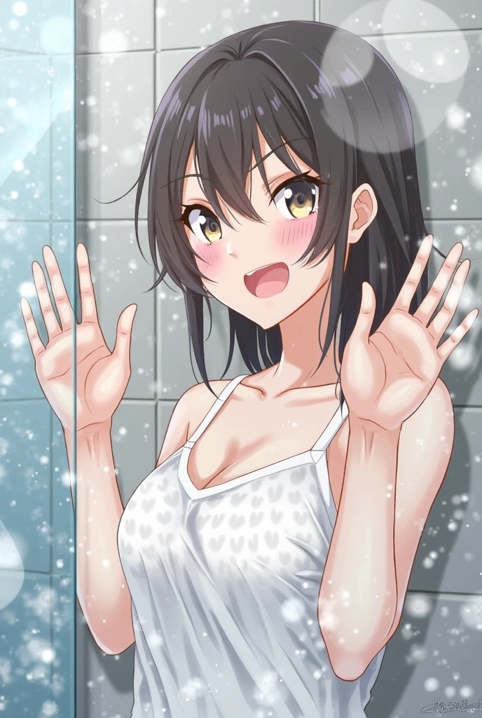 (Highest quality、8k、32K、masterpiece、Ultra-high resolution:1.2)、
Japanese Idols、very cute、(((Place your hands behind your head)))、Eyes closed、
Inside the train、((Crazy behavior))、(Her breasts are being fondled by a number of men:1.3)、(She is being touched all over by a large group of men.:1.2)、(Surrounded by a large group of men)、(Being hugged by a man:1.3)、