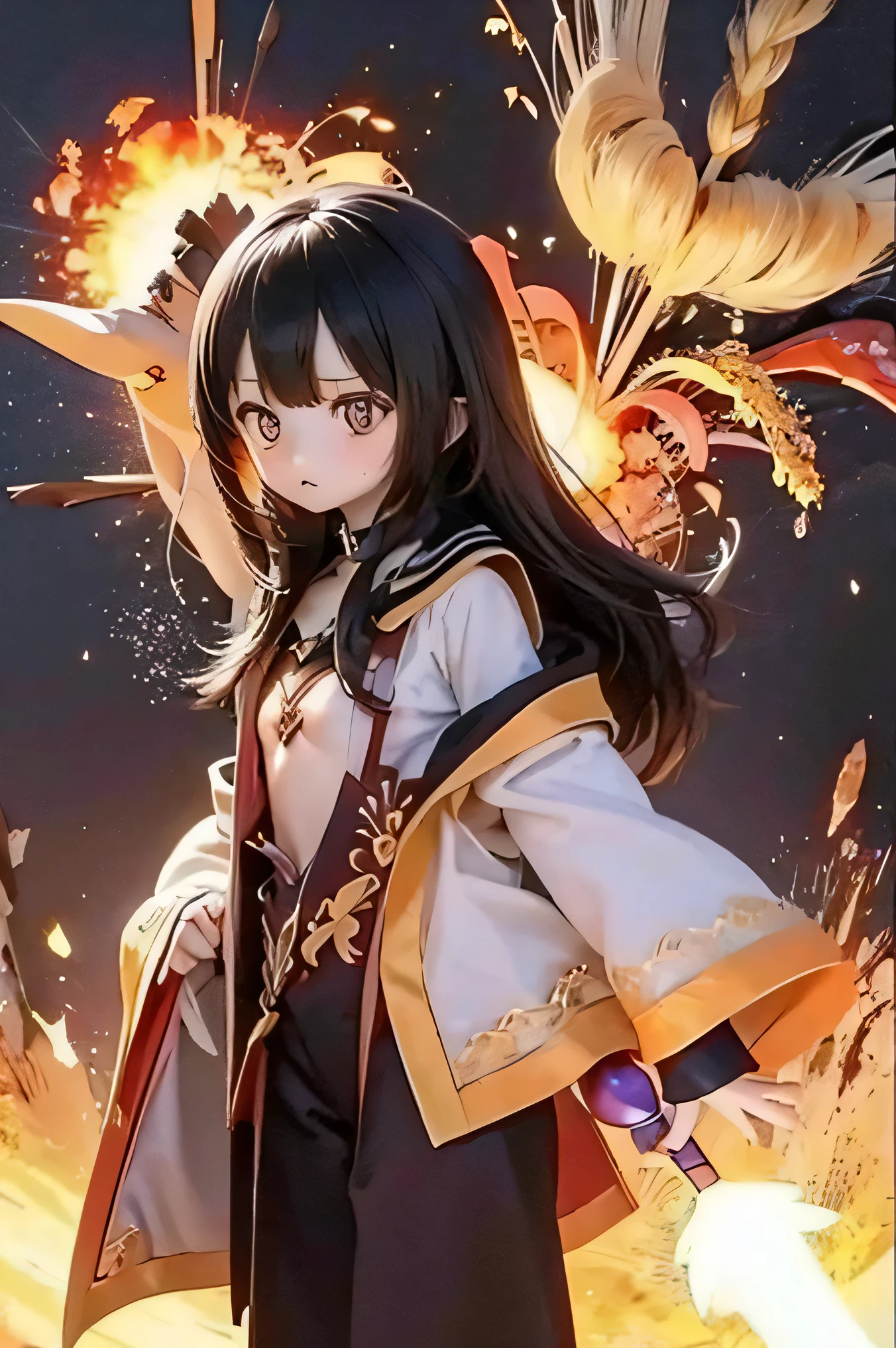 picturesに特化したリアルな小さなコントラストポスト、、Flat chest、Megumin、photorealistic、little、 、high quality DVD、4K、pictures、 women's studio lighting、Great Details 、 pictures専門、bright color、Bokeh、Fantasy Scenes、anime realistic small contrast post
((((((Holds a long magic wand)))))) Magic Explosion
(((big explosion)))