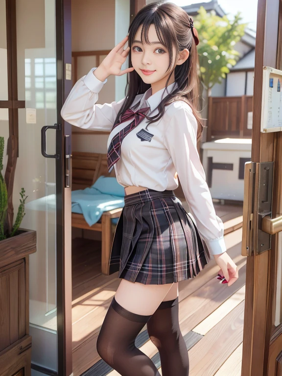 Cute Girls、Idol、high school girl、Mini skirt flipping、stockings、sit