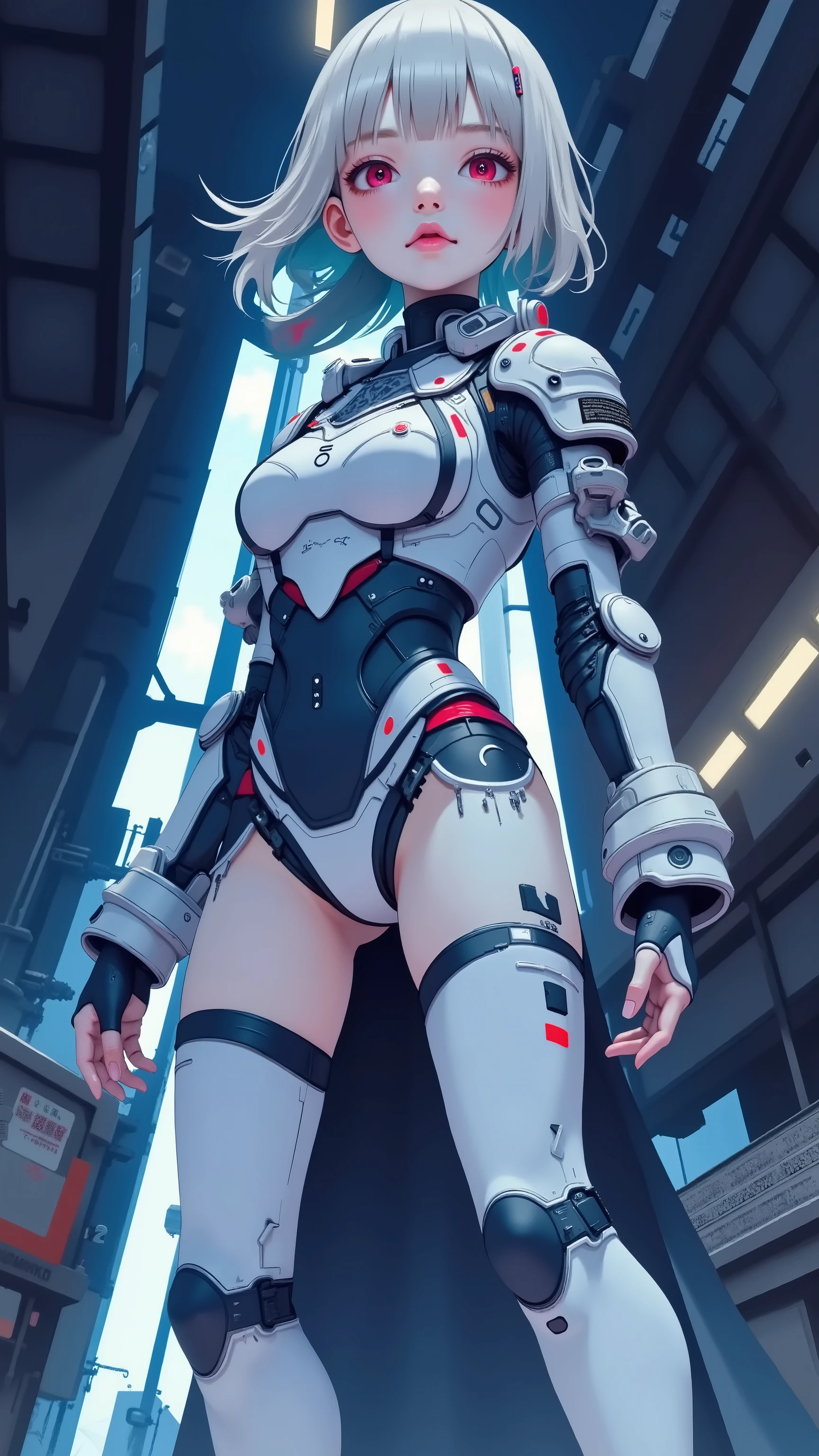 1 girl, high definition, solo, ((A masterpiece with up to 16K resolution):1.6), (realistic, RAW Photo, best image quality: 1.4), Big Breasts, big butt, auroras, ARW, (cinematic experience, Best Photos :2.0, Super Detail.2.0), wallpaper, ( translucent virtual idol female :2.0), ( dance:2.0), (low soft silver ponytail hair), (android style hologram costume :2.0), ( cute android style costume :2.0), ( pop characters in a soft silver low ponytail :2.0), (Brilliant Light:2.0), ( upper body close-up:2.0), (detailed face:2.0),