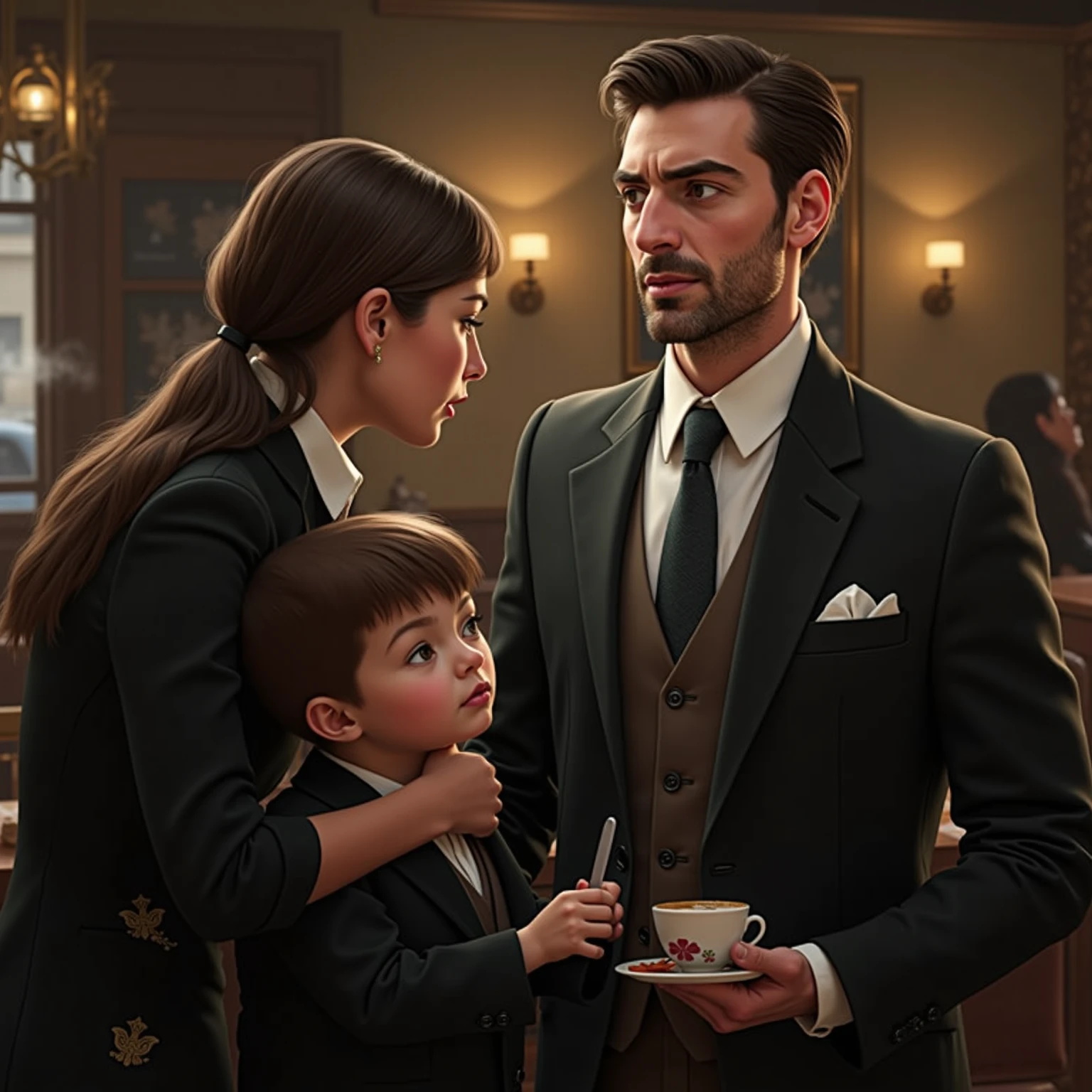 Costume small family jasper handsome