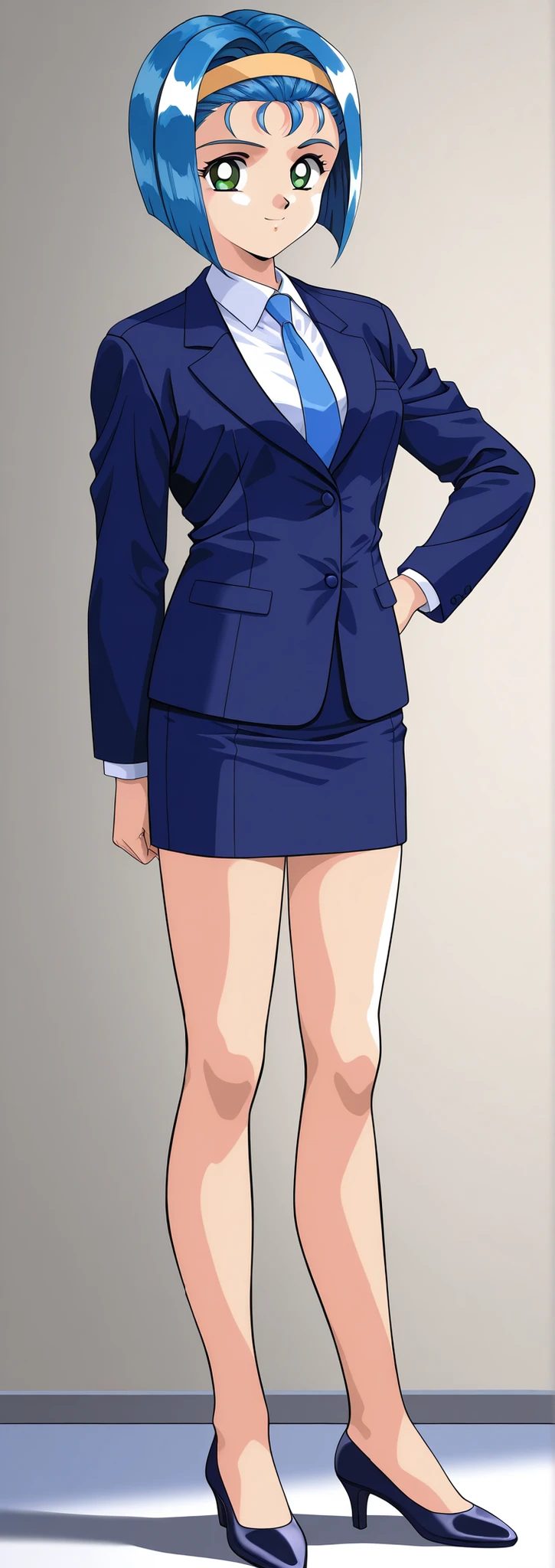 professora, mulher adulta vestindo um terno azul
