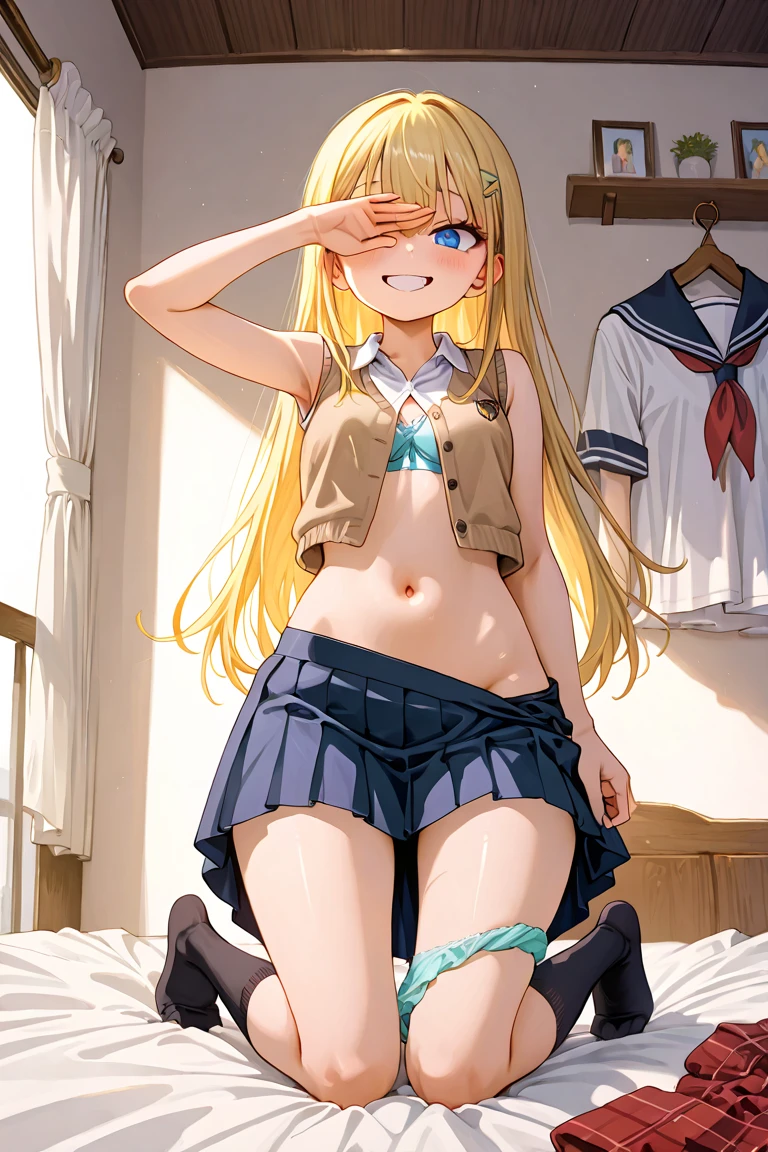 A girl in torn clothes is thrown away
