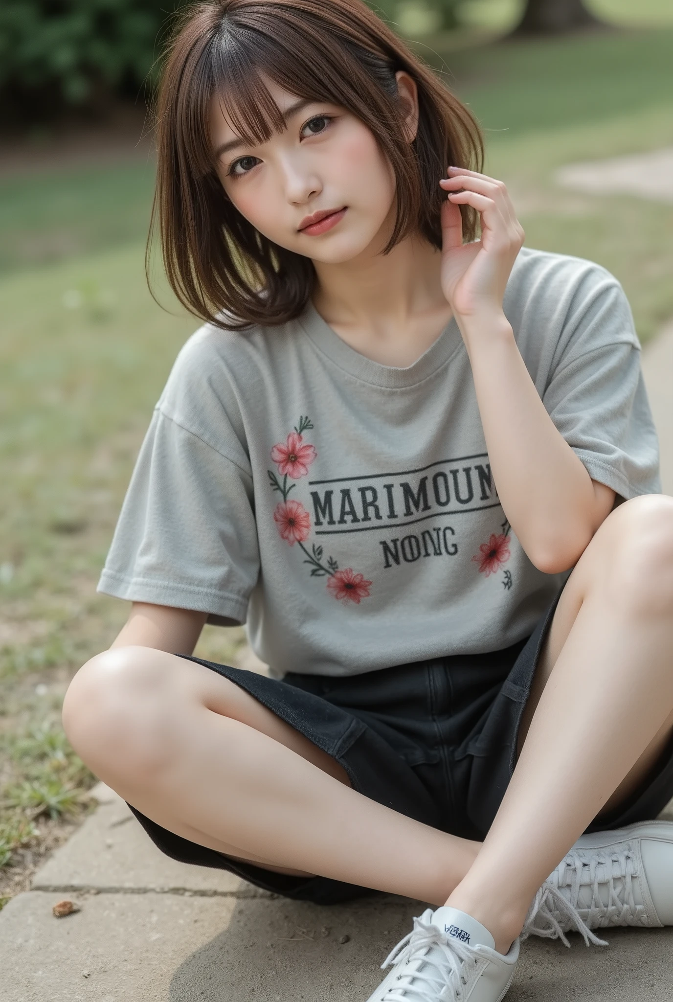 Kasumi, brown eyes, (best quality, ultra-detailed), (realistic:1.37), beautiful and detailed face, ultra-realistic texture, delicate face, delicate body, red lipstick, bright colors. High definition, 8K. expression with a slight sweet smile and sexy