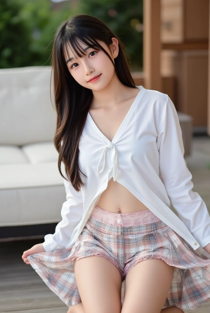 (spread legs:1.2), (pussy:1.01), , , skirt, , Clear cute big nipples, , Straight bangs, Medium Hair、Shrine maiden, , , 、(Show your vagina from the front:1.01)、Japanese girls like the ones in the photo, Pale-skinned girl, , , necklace, 24-years-old, , , ,, 8K, , Plain eyes、, , , realistic girl, beautiful girl、KawaiiStudying, Brown Hair、Cheerleader、ribbon、, アイドルステージ, (upskirt:1.3)