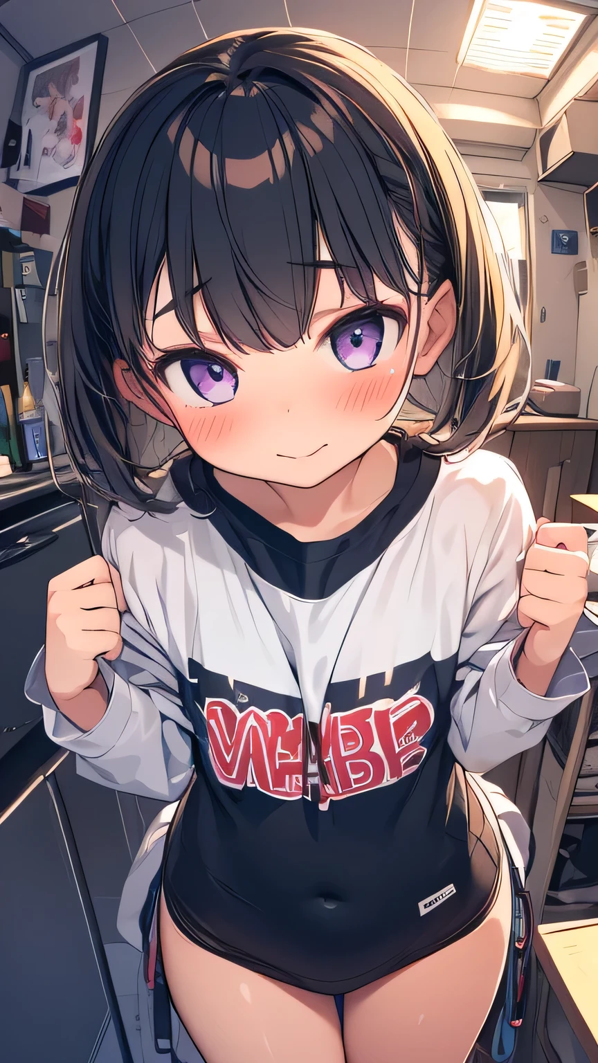 1 girl fisheye lens blush pleasure Live Stream Remote Vibe motion line Wearing Clothes