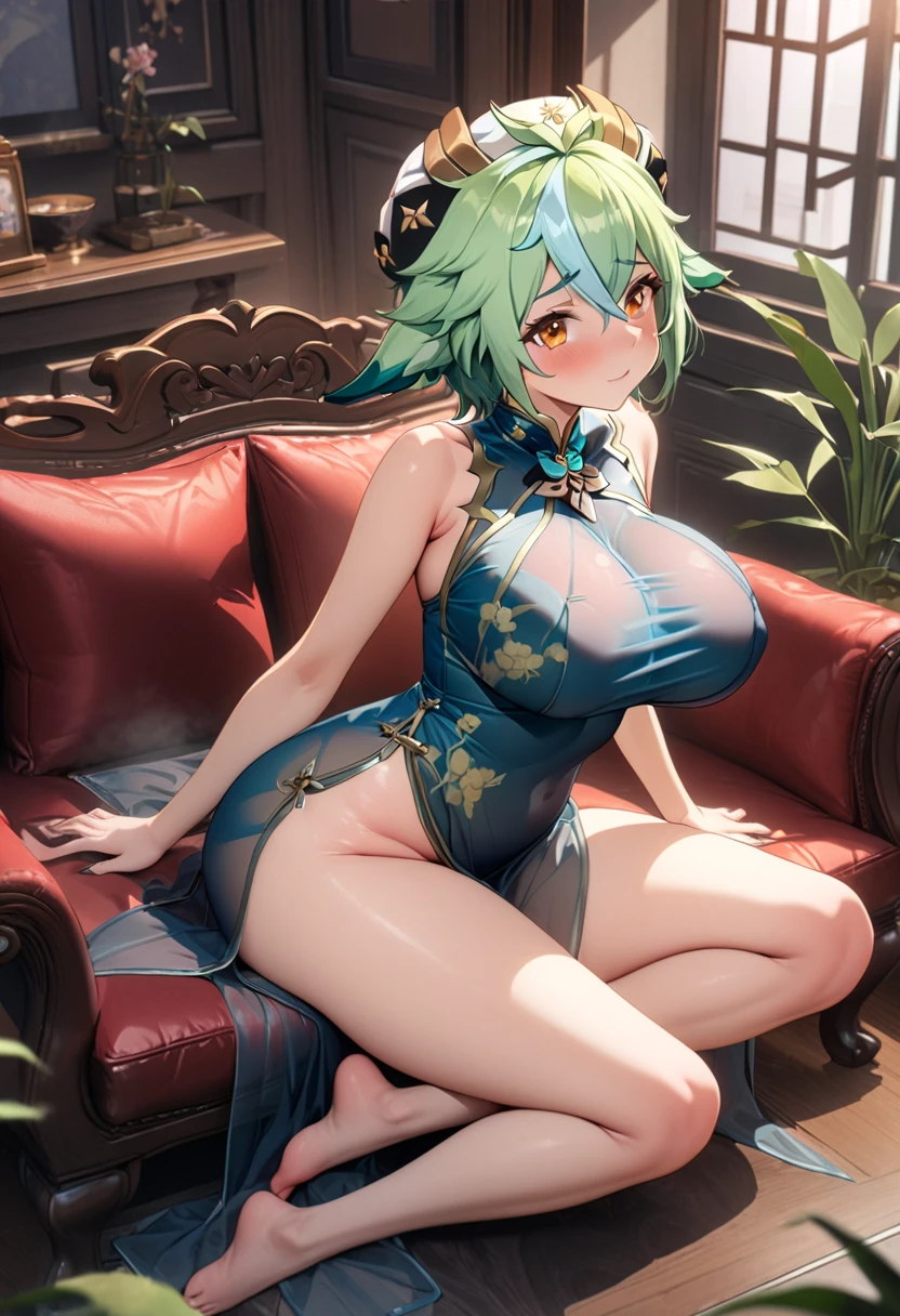 nsfw:1.5,1 mature female,Age 25,(A female fighter is surrounded and attacked by multiple goblins during a battle.),Goblin in heat,monster,(blush,Are crying:1.5、tears),((Torn china clothes:1.5)),(Torn clothes:1.5)、Dynamic pose,Dynamic Angle,Micro Panties、Huge Breasts:1.5、((Overflowing Sex Fluids:1.2))、vagina、SEX、boss goblin、gang rape、(Moss green penis)、A male goblin in heat and erection、Goblin pulling clothes、Wide-open legs、Fuck from behind、Side Ponytail