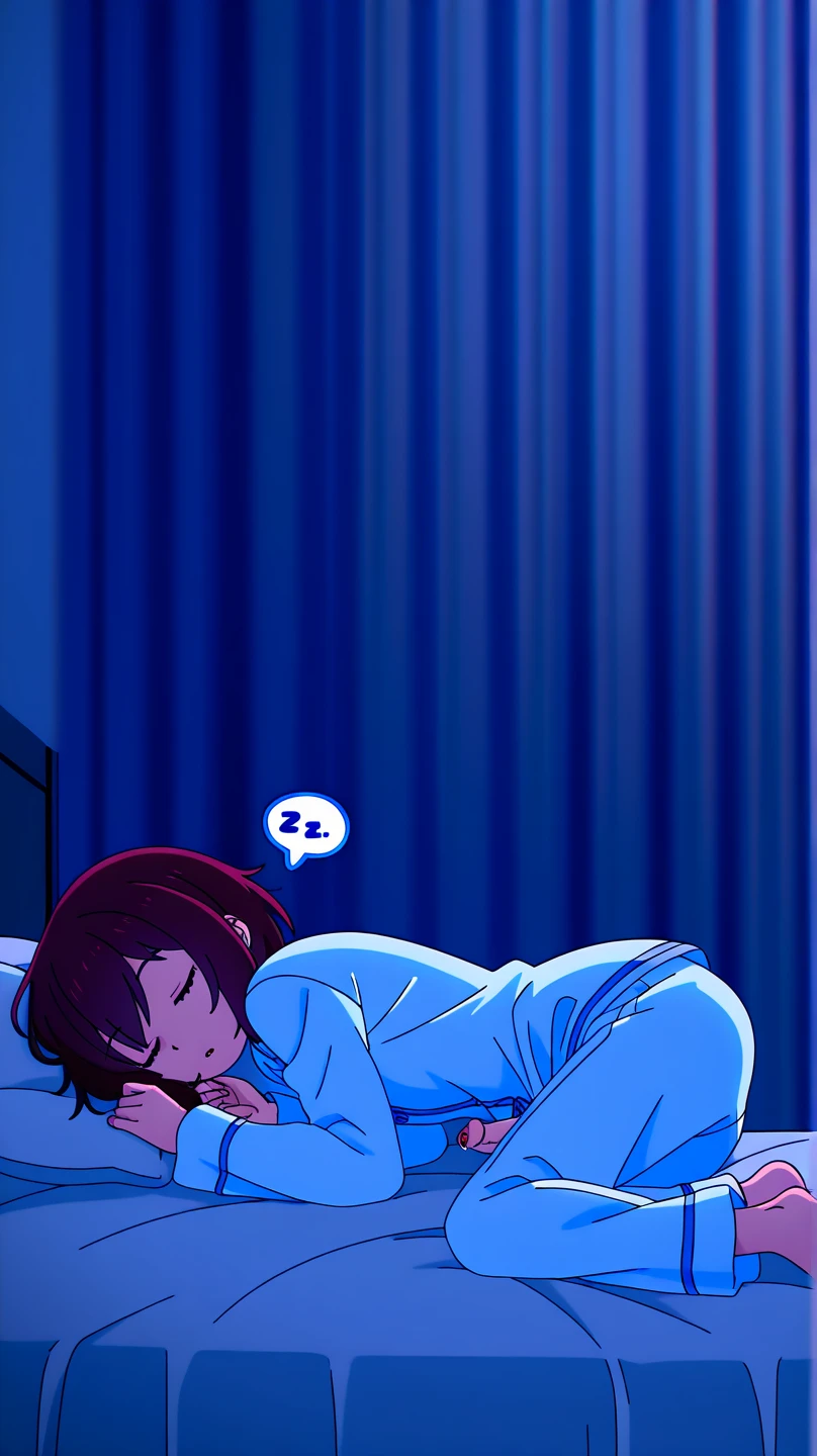 Anime girl wearing headphones and listening to music while lying on the bed, Nightcore, anime atmosphere, dreamy night, lofi girl, anime background art, anime aesthetics, Anime lovers, High quality anime art style, anime background, beautiful anime artwork, 80年代のanime atmosphere, anime illustration, trending anime art, anime picture, anime wallpaper, beautiful anime art