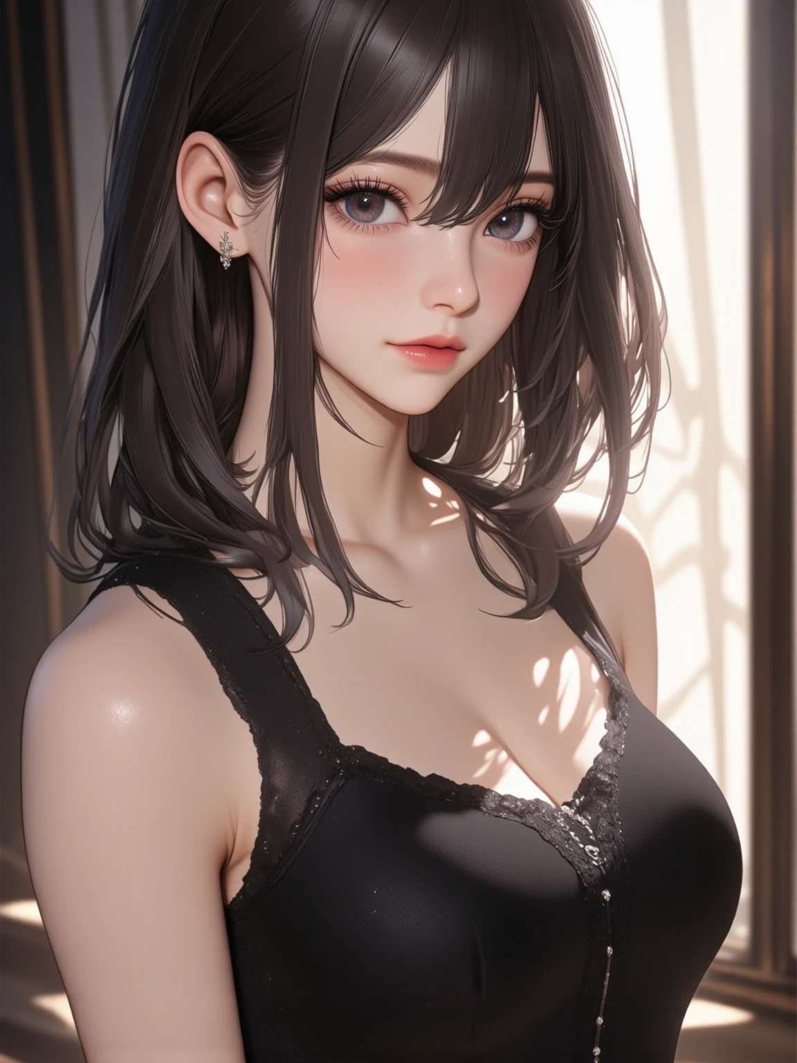 masterpiece, best quality, very detailed, high resolution, expensive resolution, high resolution, 4K, 8k, Unity 8k wallpaper, highly detailed CG, masterpiece, 2D, 3D, beautiful details, depth, fine texture, best quality: 1.3, perfectly focused, crispy skin, he,
Very cute anime girl, two girls who are employees of a night bar, sexy dress, big breasts, expensive pink medium long hair and brown short hair, two girls, night bar, mole under eye, looking at the viewer, expensive, blush, mole, lips parted,, heart, pink eyes, choker